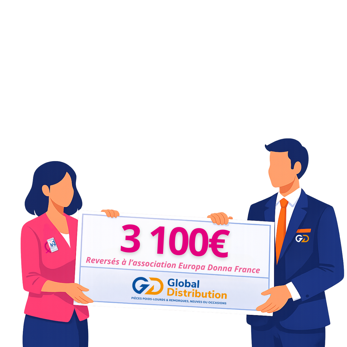 Visuel de l'opération Je roule contre le cancer - don reversé à Europa Donna France